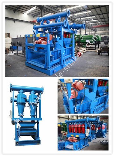 Drilling mud cleaning system including desander and desilter