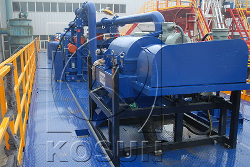 Decanter centrifuge for drilling mud system