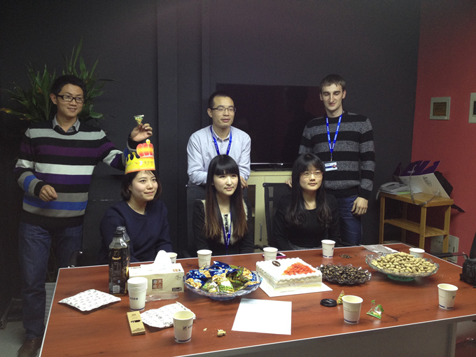 Group Photo of KOSUN International Business Department Staff Birthday Party in January 2015